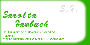 sarolta hambuch business card